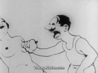 Forte sexo vídeo em um selvagem desenho animado