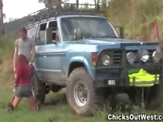 Pickup dong sucking in the bush